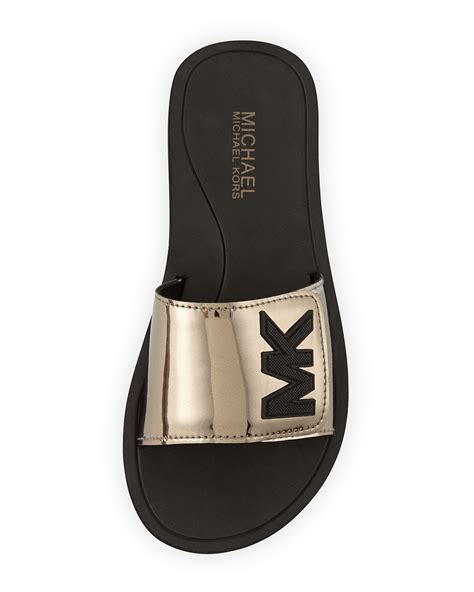 michael kors slides womens|Michael Kors slip on sandals.